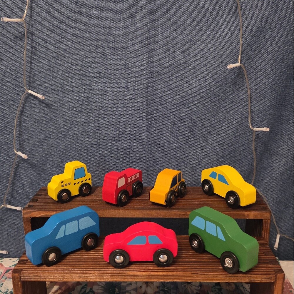 Melissa & Doug Wooden Cars Lot Of 7